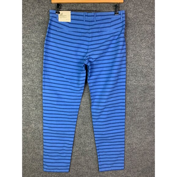 NWT Khakis By‎ Gap Blue Striped Womens Broken-In Straight Pant Size 08 - Picture 2 of 11